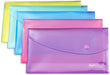 Best Value Rapesco 0690 DL Bright Transparent Popper Wallet - Assorted Colours (Pack of 5)