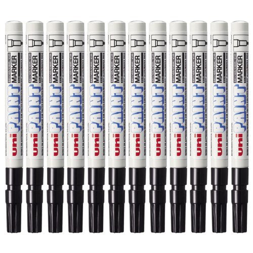 Best Value Uni-Ball Paint Marker Bullet Tip Fine Point PX21 Line Width 0.8-1.2mm Black Ref 9001952 [Pack 12]