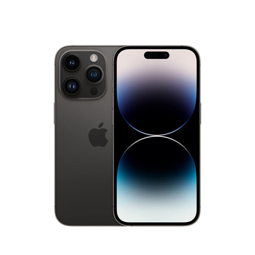 Apple iPhone 14 Pro - 5G smartphone - dual-SIM / Internal Memory 128 GB - OLED display - 6.1" - 2556 x 1179 pixels (120 Hz) - 3x rear cameras 48 MP, 12 MP, 12 MP - front camera 12 MP - space black