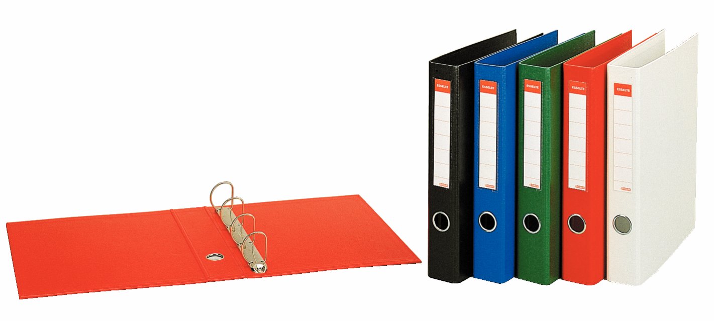 Best Value Esselte 4 Ring Binder, PP, Holds up to 380 Sheets, 60 mm Spine, 82403 - A4, Red