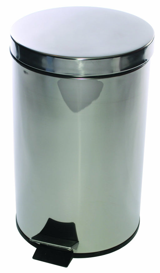 Bentley Stainless Steel Pedal Bin 12L 30 x 46cm Silver