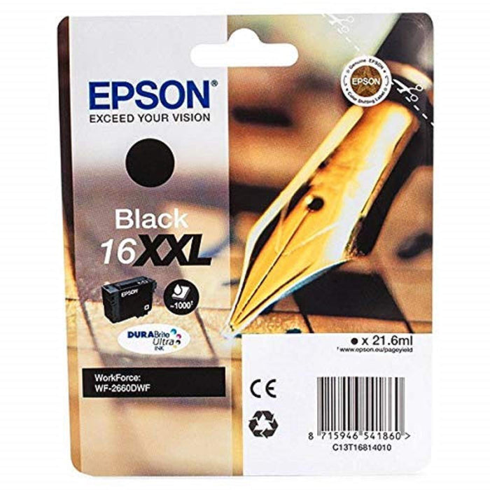 Best Value Epson C13T16814012 16XXL Ultra Crossword Durabrite Single Pack Ink Cartridge, Black, Genuine, Amazon Dash Replenishment Ready