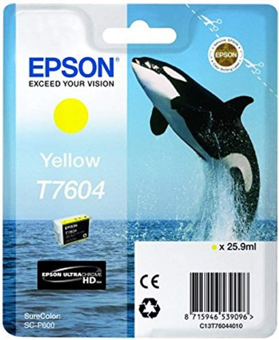 Best Value Epson C13T76044010 T7604 Ink Cartridge, Yellow, Genuine, Amazon Dash Replenishment Ready