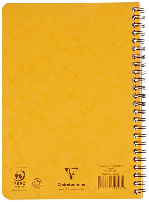 Best Value Clairefontaine Europa Wire Bound on Side Notemaker, A5, Lined, 120 Pages - Assorted A Colours, Pack of 10