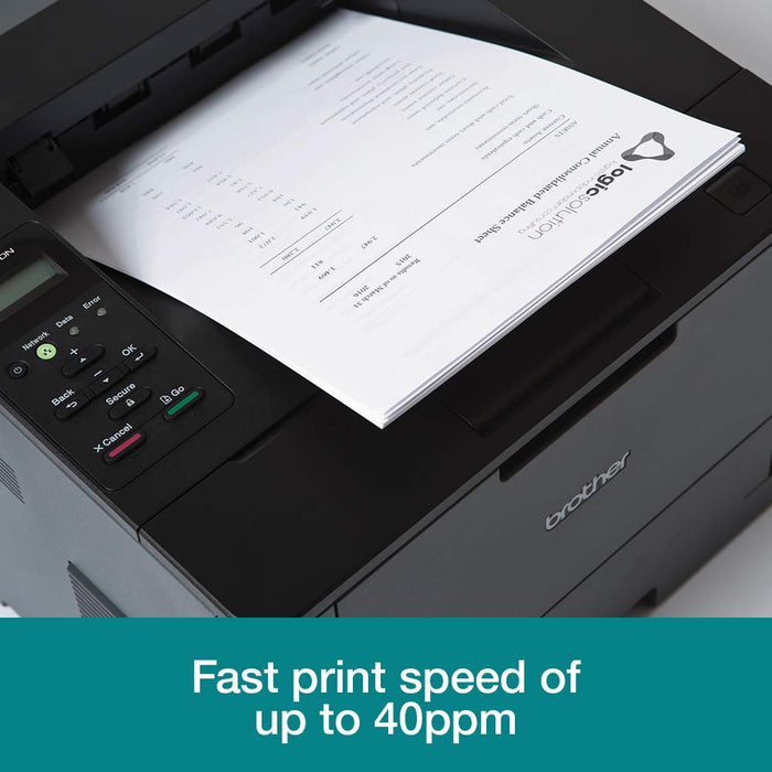 Best Value Brother HL-L5100DN A4 Mono Laser Printer, PC Connected and Network, Print and Duplex 2 Sided Printing