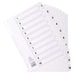 Best Value Exacompta Mylar Printed Indices, A4, 10 Parts (1-10) - White