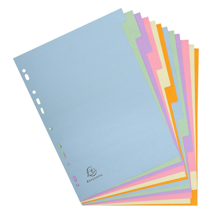 Best Value Exacompta Forever 1612E A4 12 Part Plain Dividers - Multi-Coloured (1 Pack of 12)