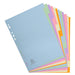 Best Value Exacompta Forever 1612E A4 12 Part Plain Dividers - Multi-Coloured (1 Pack of 12)