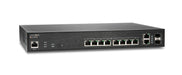 SonicWall Switch SWS12-10FPOE - Switch - Managed - 10 x 10/100/1000 (PoE+) + 2 x Gigabit SFP - desktop - PoE+ (130 W) - with 3 years 24x7 Support