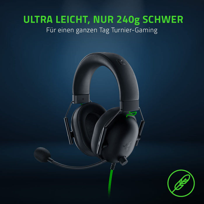 Razer Blackshark V2 Wired 3.5mm Connector Gaming Headset and USB Mic Enhancer Black