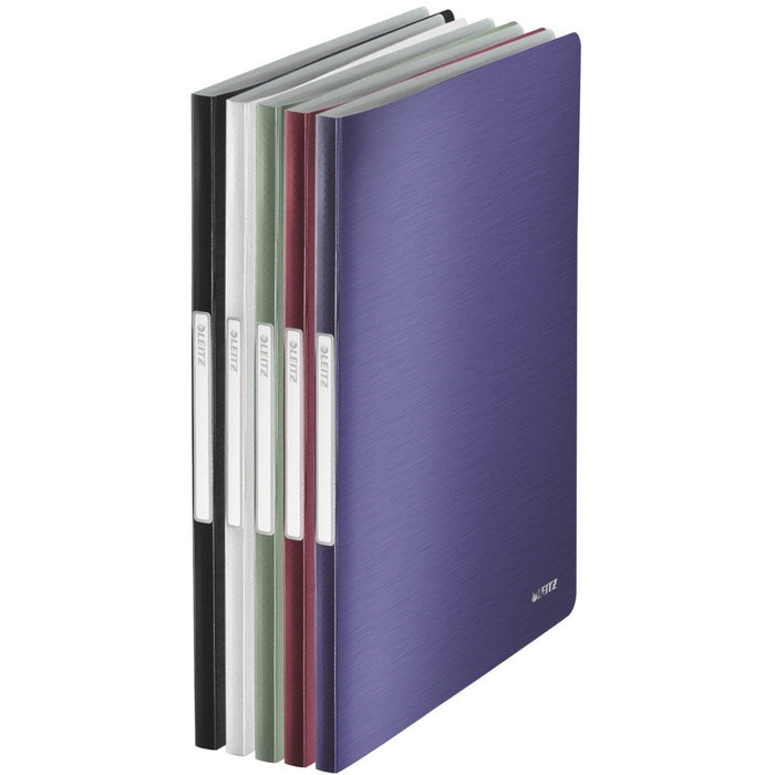 Best Value Leitz A4 Display Book, 20 Pockets, 40 Sheet Capacity, Transparent Pockets, Satin Black, Style Range, 39580094