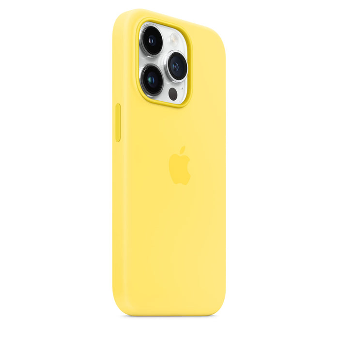 Apple - Back cover for mobile phone - MagSafe compatibility - silicone - canary yellow - for iPhone 14 Pro