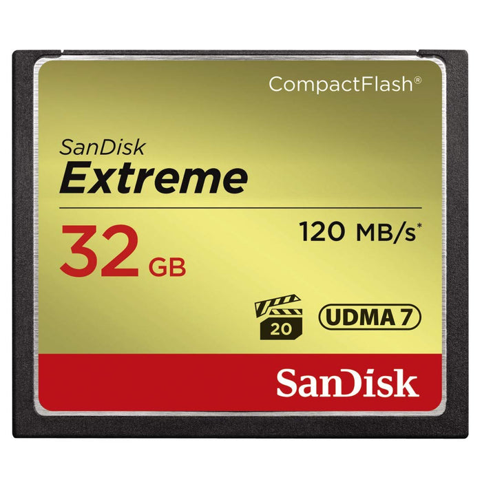 Best Value SanDisk Extreme 32 GB UDMA7 CompactFlash Card - Black/Gold