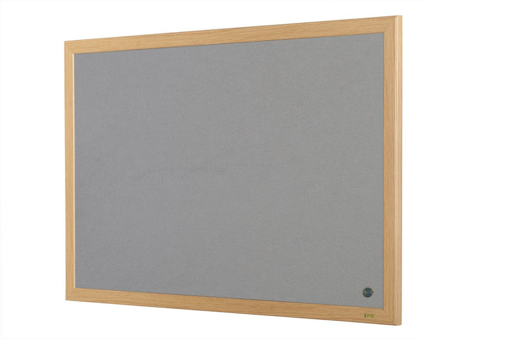 Best Value Earth-It 1200 x 900 MDF Frame Grey Felt Board Noticeboard - Home and Office