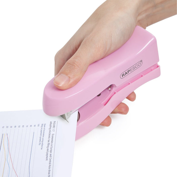 Best Value Rapesco 1378 Stand Up/Space-Saving Stapler (Candy Pink)