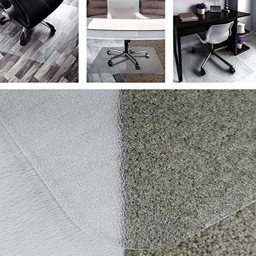 Floortex Floor Protection Mat Cleartex Anti Slip Unomat Polycarbonate for Polished and Smooth Floors 120 x 150cm Transparent FC1215020ERA