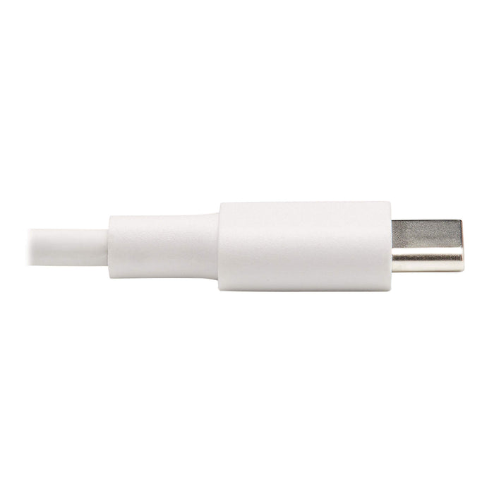 Tripp Lite Lightning to USB C Sync / Charging Cable Apple iPhone iPad USB Type C USB-C USB Type-C 3ft - USB cable - 24 pin USB-C (M) to Lightning (M) - USB 2.0 - 20 V - 3 A - 90 cm - white