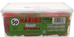 Best Value HARIBO Giant Strawbs, bulk tub sweets, 1kg