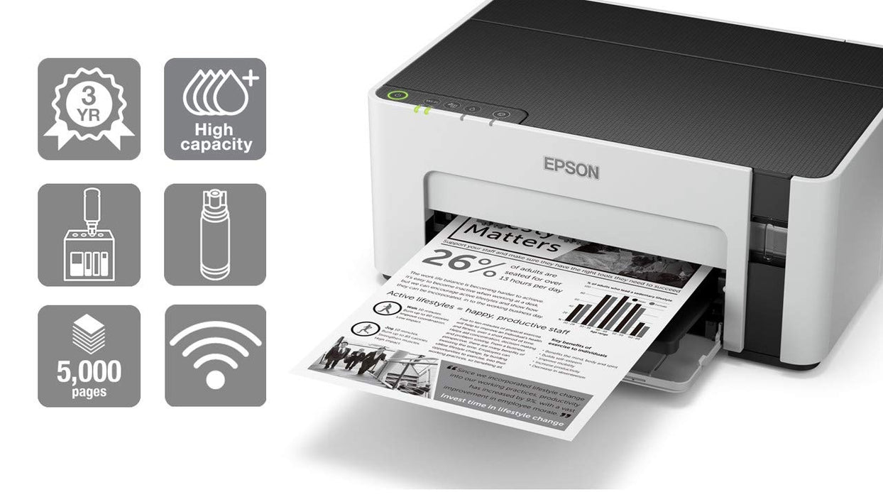 Best Value Epson EcoTank ET-M1120 Mono Inkjet Wi-Fi Printer with Re?llable Ink Tank