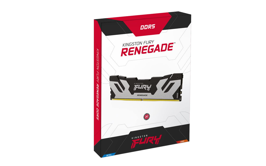 Kingston FURY Renegade - DDR5 - kit - 64 GB: 2 x 32 GB - DIMM 288-pin - 6000 MHz - CL32 - 1.35 V - unbuffered - on-die ECC - black/silver