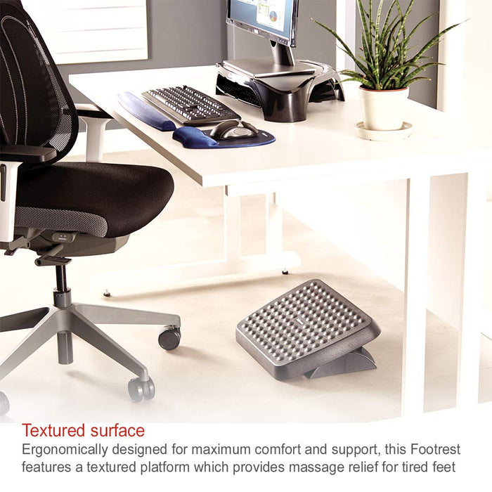 Best Value Fellowes Standard Adjustable Foot Rest for Under Desk, Black