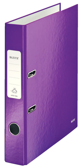 Best Value Leitz Wow 1006 A4 50 mm Lever Arch File - Purple, Pack of 10