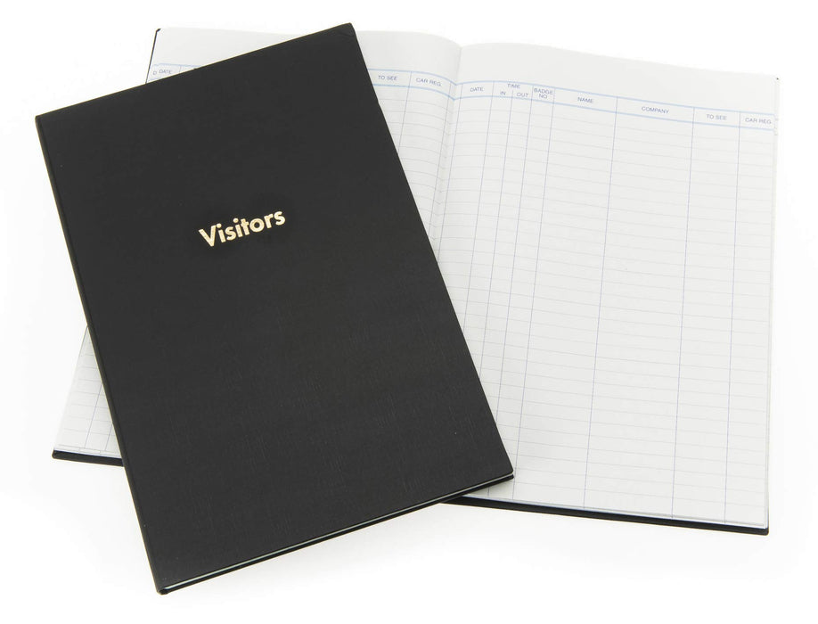 Best Value Exacompta Guildhall Company Visitors Book, 298 x 210 mm, Hardback Black vinyl Cover