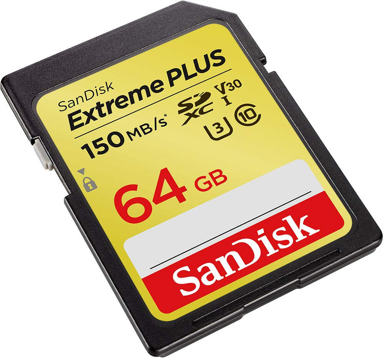 Best Value SanDisk Extreme PLUS 64GB SDXC Memory Card up to 150MB/s, Class 10, U3, V30