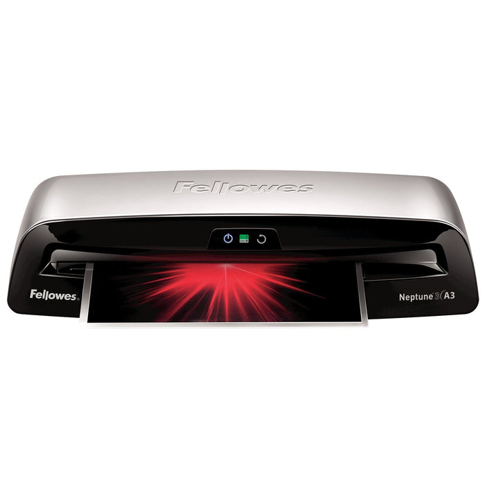 Best Value Fellowes Neptune 3 A3 Office Laminator, 80-175 Micron, Rapid 1 Minute Warm Up Time, Including 10 Free Pouches