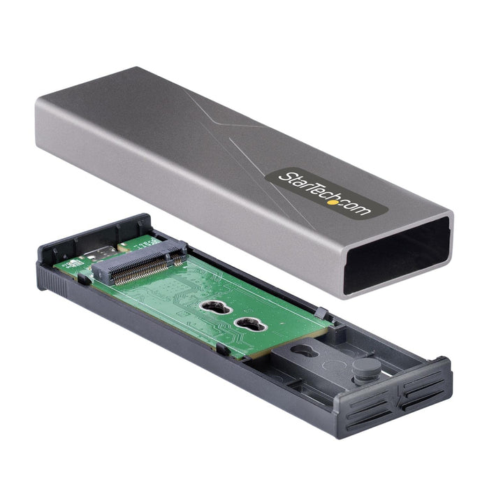 StarTech.com USB-C 10Gbps to M.2 NVMe or M.2 SATA SSD Enclosure Tool-free