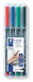 Best Value Staedtler 318 WP4 Lumocolor Universal Permanent Fine Pens - Assorted Colours