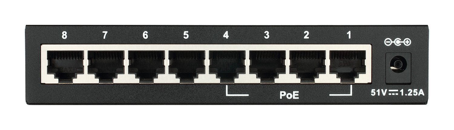 Best Value D-Link DES-1008PA 8-Port Fast Ethernet Unmanaged Metal Desktop Switch with 4 PoE Port and 52 W PoE budget