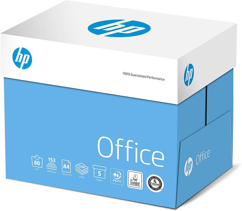 Best Value HP RH98112 80 gsm A4 White Office Copier Paper (1 Box Contains Five Reams of 500 Sheets)