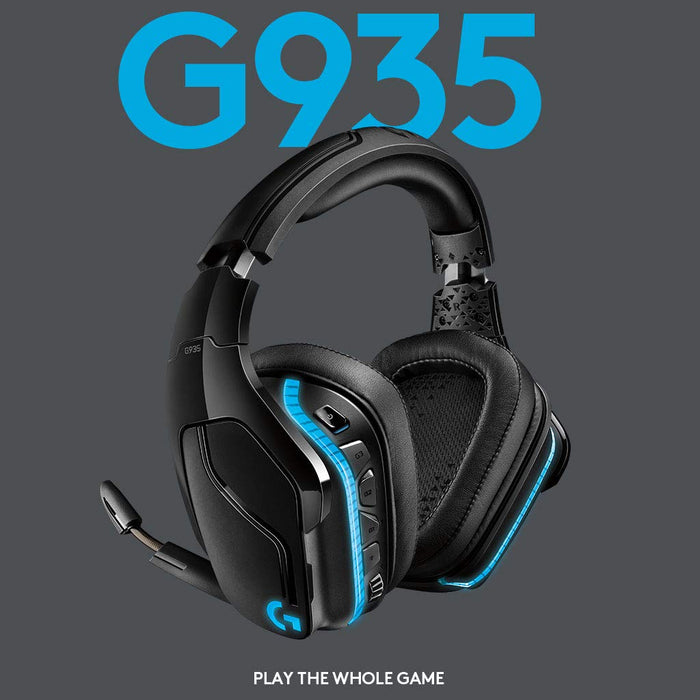 Best Value Logitech G935 Gaming Headset 2.4 GHz Wireless 7.1 Surround Sound Pro for PC, Xbox One and PS4 - Black