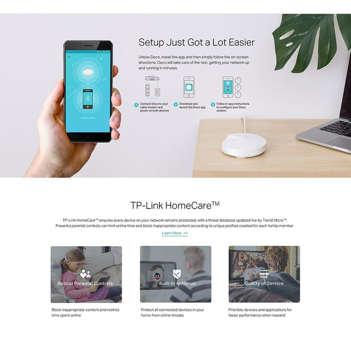 Best Value TP-Link Deco M5 Whole Home Mesh Wi-Fi System, Up to 3800 sq ft Coverage, Compatible with Amazon Echo/Alexa, Antivirus Security Protection and Parental Controls, Pack of 2