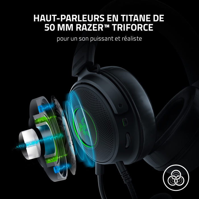 Razer Kraken V3 USB A Wired Gaming Headset Black