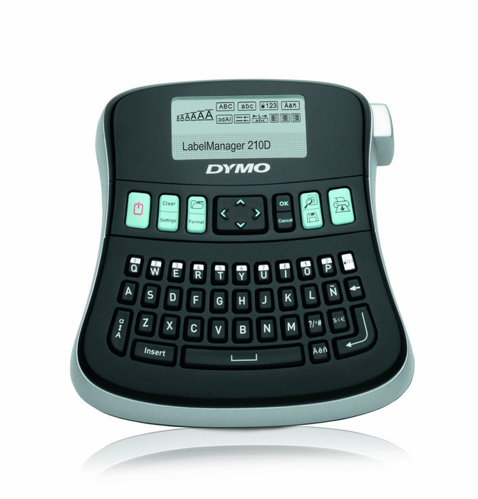 Best Value Dymo S0784440 Label Manager 210D Label Maker Qwerty Keyboard - Black/Clear