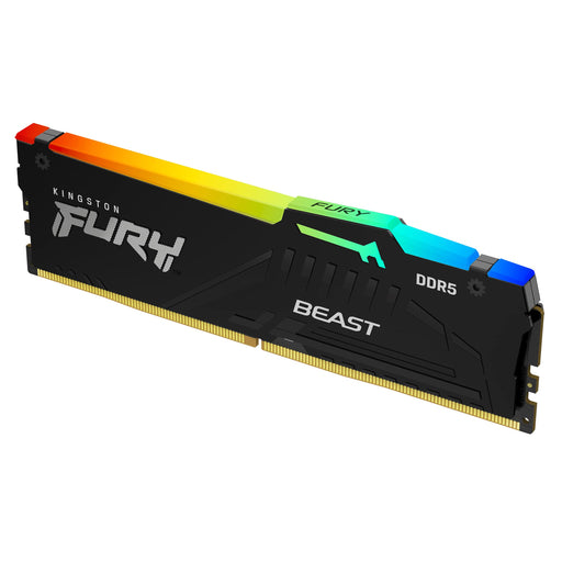 Kingston FURY Beast RGB - DDR5 - module - 16 GB - DIMM 288-pin - 6000 MHz / PC5-48000 - CL36 - 1.35 V - unbuffered - on-die ECC - black