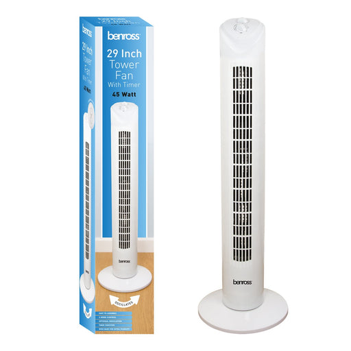 29 Inch 3 Speed Oscillating Tower Fan with 120 Minute Timer - 0110155