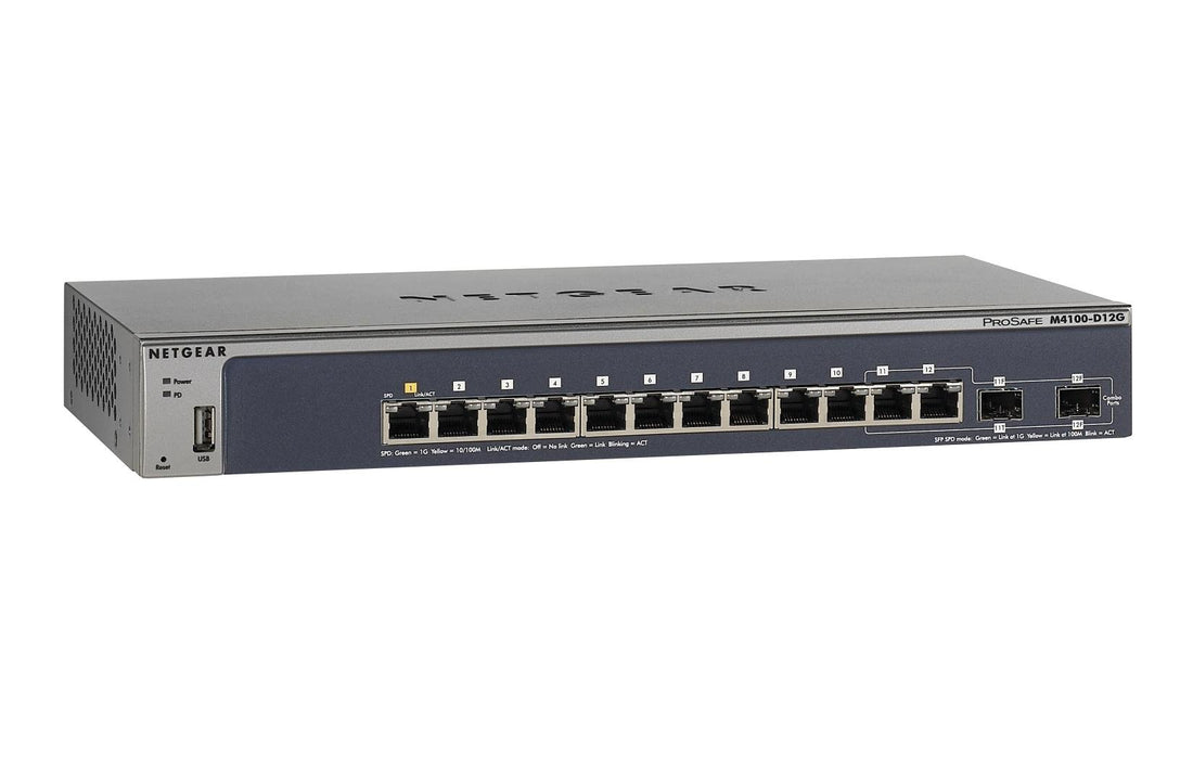 ProSAFE M4100-D12G 12-Port Gigabit L2+ Managed Switch (Can be powered by PoE+)