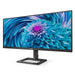 Philips E-line 346E2LAE - LED monitor - 34" - 3440 x 1440 WQHD @ 100 Hz - VA - 300 cd/m² - 4000:1 - 1 ms - HDMI, DisplayPort, USB-C - speakers - black