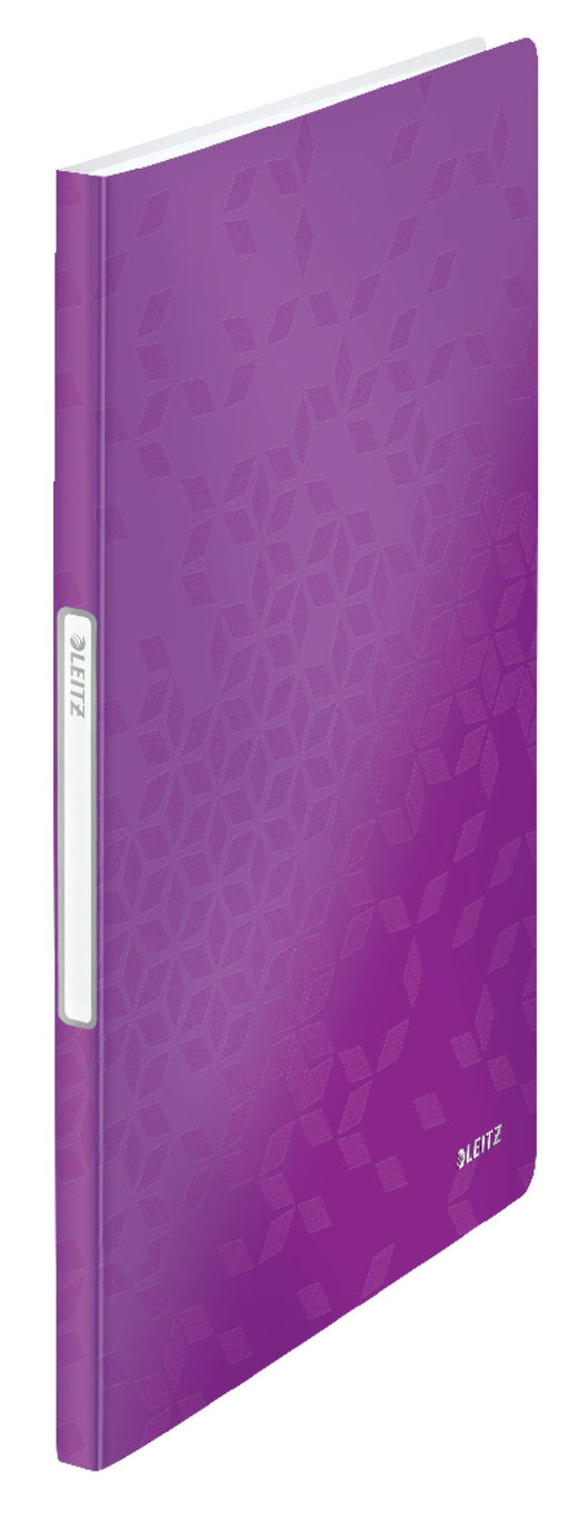 Best Value Leitz A4 Display Book, 20 Pockets, 40 Sheet Capacity, Transparent Pockets, Purple, WOW Range, 46310062