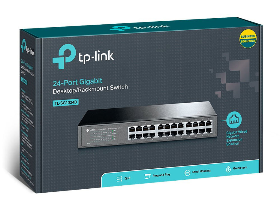 Best Value TP-Link TL-SG1024D 24-Port Gigabit Ethernet Switch, Rack-Mount/Desktop, Steel Case, Lifetime Warranty