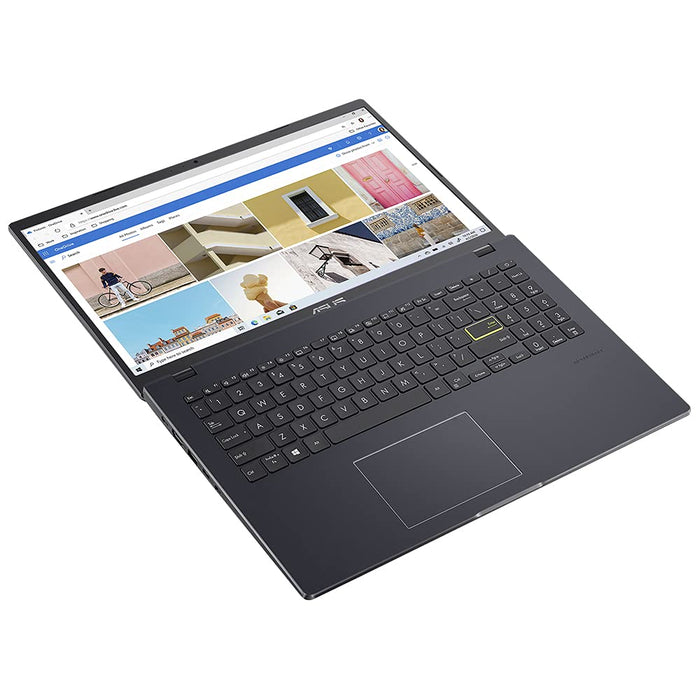 ASUS E510MA EJ023WS - 180-degree hinge design - Intel Pentium Silver N5030 / 1.1 GHz - Win 11 Home in S mode - UHD Graphics 605 - 4 GB RAM - 128 GB eMMC NVMe - 15.6" 1920 x 1080 (Full HD) - Wi-Fi 5 - peacock blue