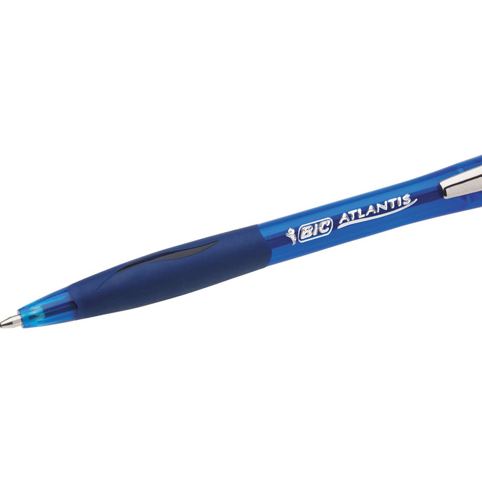 Best Value BIC Atlantis Soft Ball Pens Medium Point (1.0 mm) - Blue, Box of 12