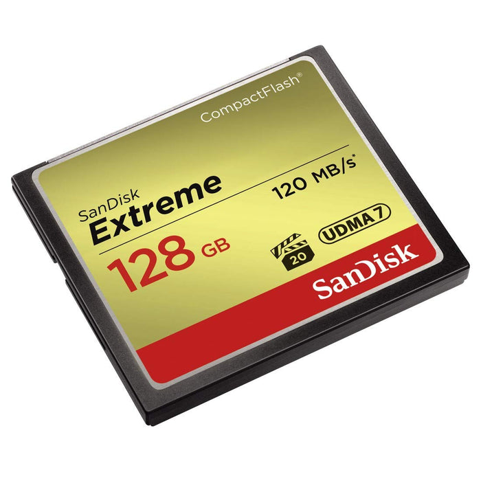 Best Value SanDisk Extreme 128 GB UDMA7 CompactFlash Card - Black/Gold