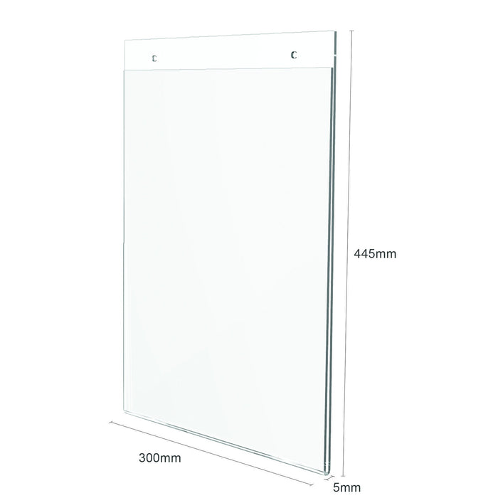 Best Value Deflecto Wall Sign Holder Pre-drilled Portrait A3 Clear Ref 47201,018868