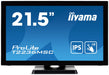 iiyama ProLite T2236MSC-B3 - LED monitor - 21.5" - touchscreen - 1920 x 1080 Full HD (1080p) - IPS - 250 cd/m² - 1000:1 - 5 ms - HDMI, VGA, DisplayPort - speakers - matte black