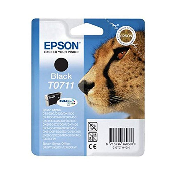 Best Value Epson T0711 Print Cartridge, 1 x Black, Genuine, Amazon Dash Replenishment Ready