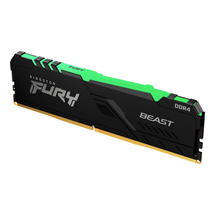 Kingston FURY Beast RGB - DDR4 - kit - 32 GB: 2 x 16 GB - DIMM 288-pin - 2666 MHz / PC4-21300 - CL16 - 1.2 V - unbuffered - non-ECC - black